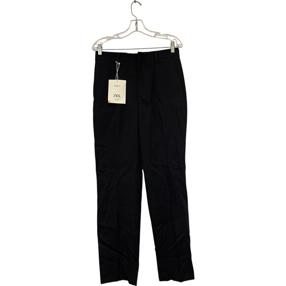 Zara Man Dress Suit Pants EU 38 US 30 Wool Navy Blue Straight Leg 5927/032 NWT - Picture 1 of 11